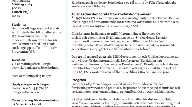 Konferens Järna Kulturhus 19-20 april 2012