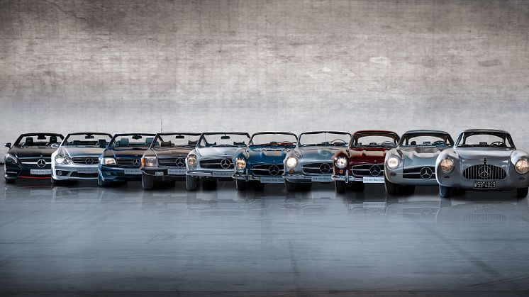Mercedes SL genom 70 år