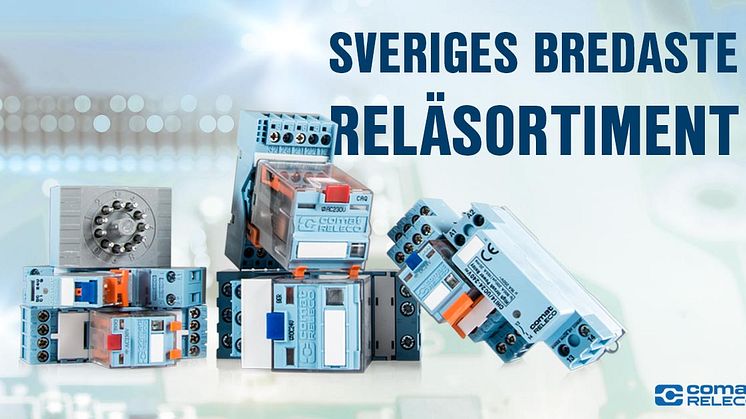 Tillsammans med vår tillverkare ComatReleco kan vi erbjuda marknadens mest kompletta reläsortiment