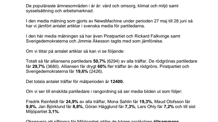 Valet 2010 – Partierna inför Almedalen