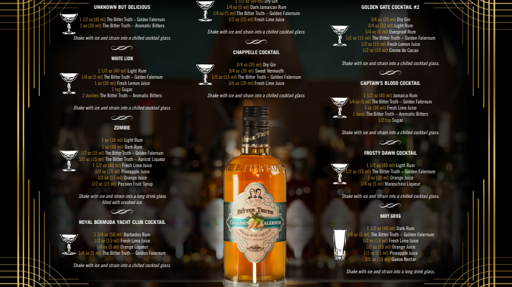 The Bitter Truth Golden Falernum Liqueur Cocktail Recipes