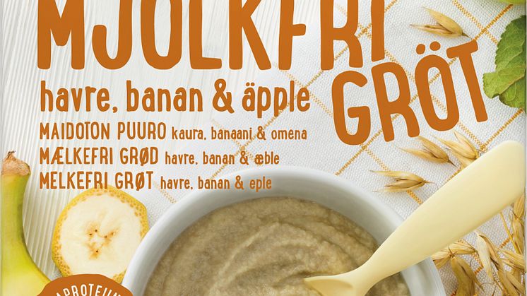 Nytt recept på Mjölkfri gröt 1 år