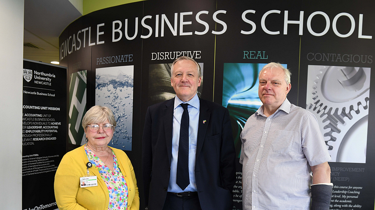 Professor Joyce Liddle, Kevan Jones MP and Professor John Shutt