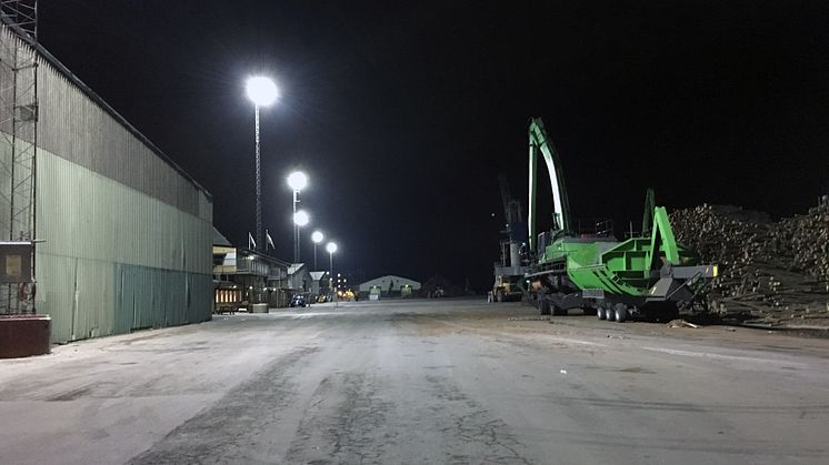 Sölvesborgs hamn miljösatsar med LED mastbelysning