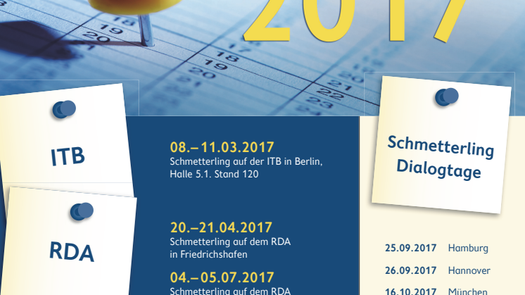 Komplett Übersicht Schmetterling Termine 2017