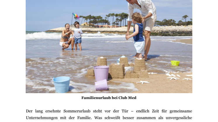 Sommerreise mit der Familie