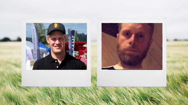 Kristian Johansson och Johan Andersson, två av Agrosfärs pilotgårdar