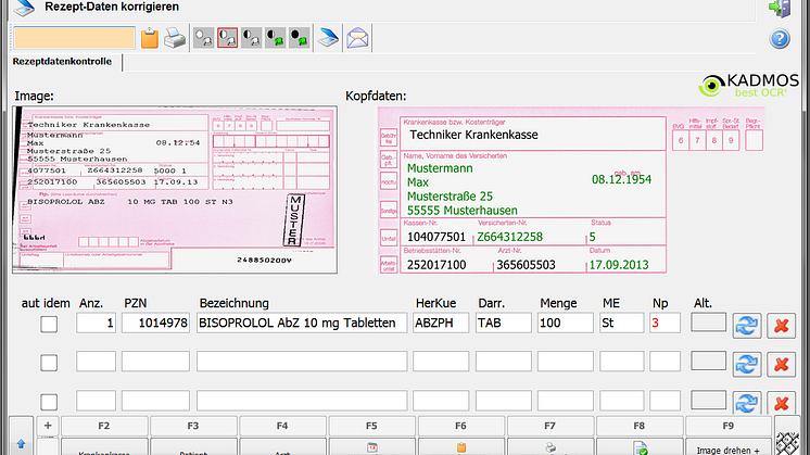 Text- und Layoutanalyse mit Kadmos 6.0. Abb. KADMOS