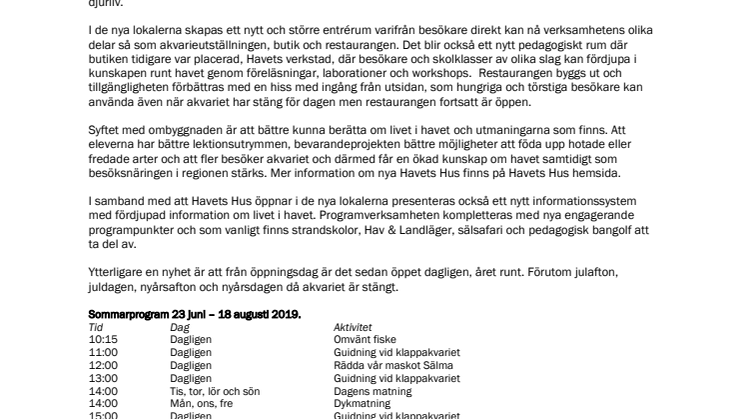Havets Hus ömsar skal