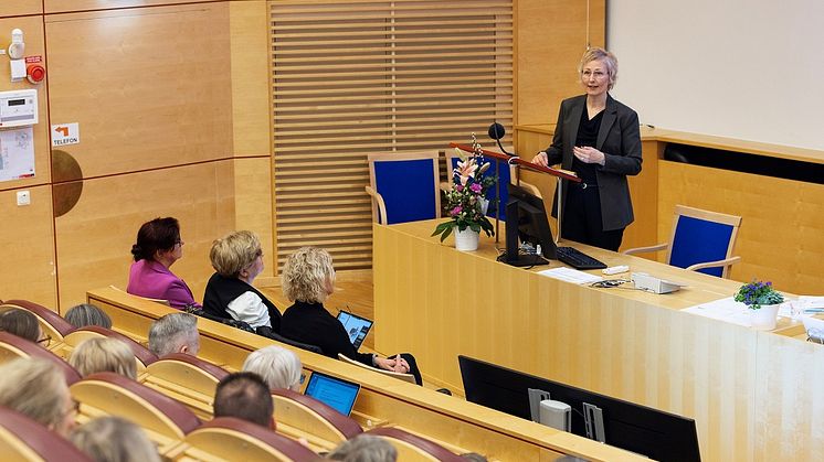 Maria Hjorth, forskare Region Dalarna, disputerar.