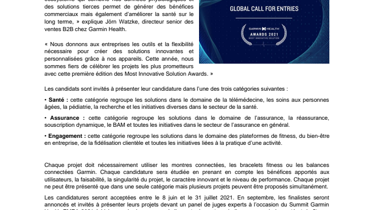 CP Garmin Health Awards 2021