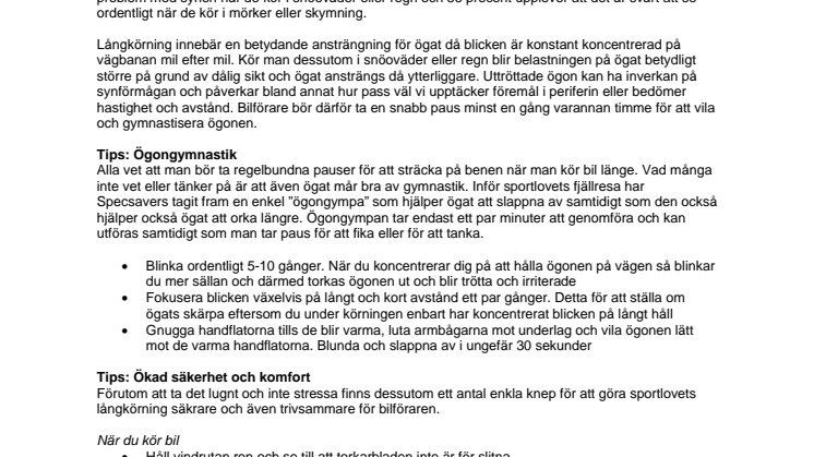 Ögongympa ger säkrare vägar i den stressiga sportlovstrafiken 