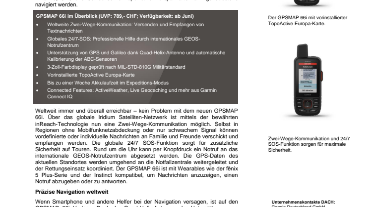 Die perfekte Kombination: Der GPSMAP 66i