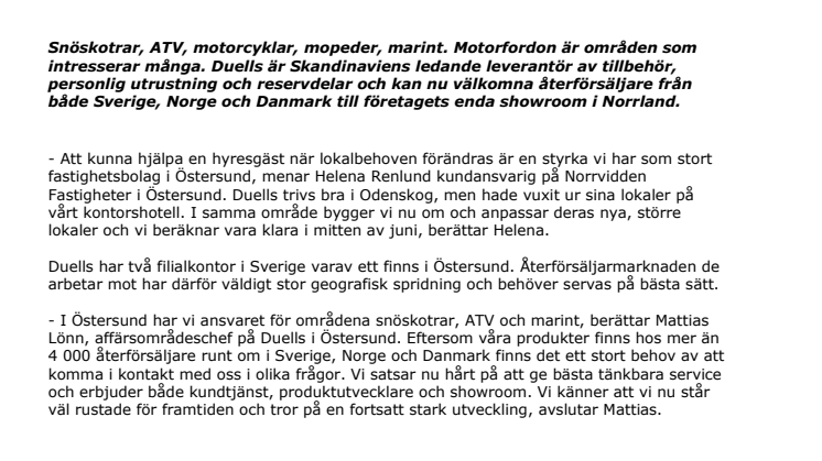 Norrvidden bygger nytt showroom åt Duells i Östersund