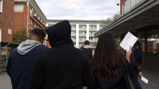 Unga göteborgare går och röstar på valdagen 2018. Foto: Göteborgs Stad
