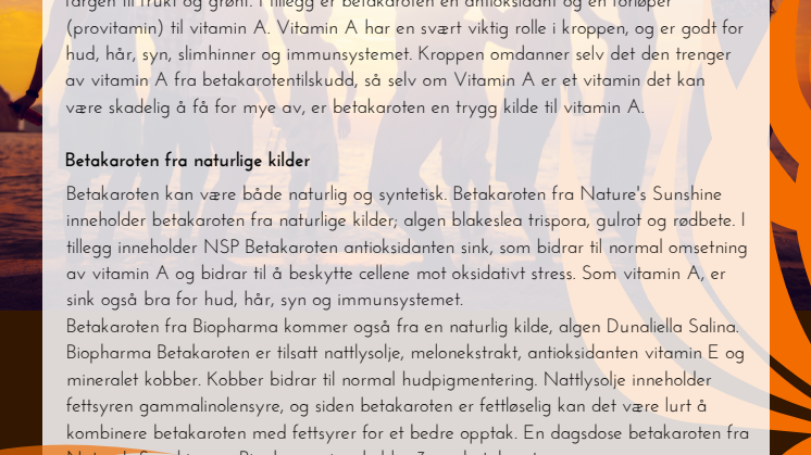 Forbered huden på sol og sommer