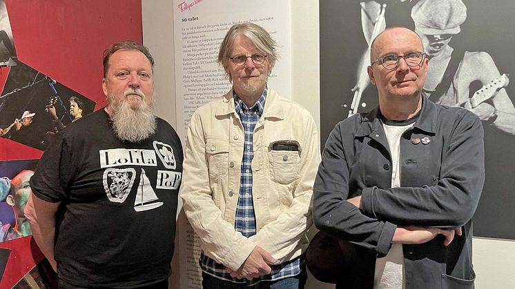 Peter Alzén, Jan Sundström och Anders Sundin presenteras genom Pixelvoice om utställningen och boken 50 år på Folkparken.