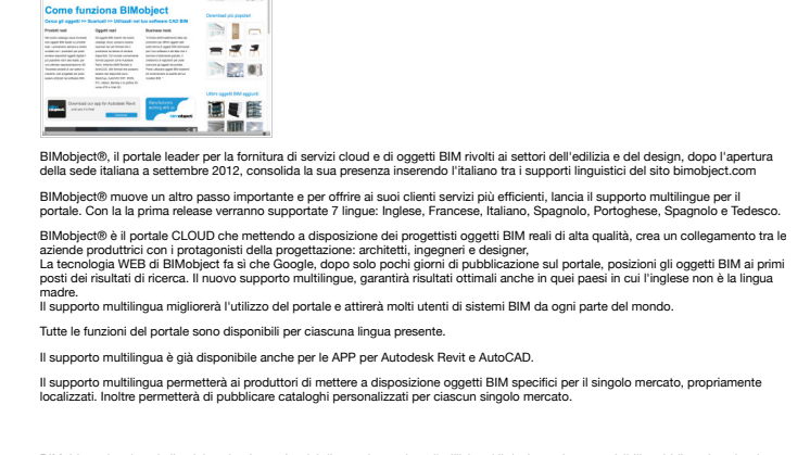 BIMobject® consolida la sua presenza in Italia
