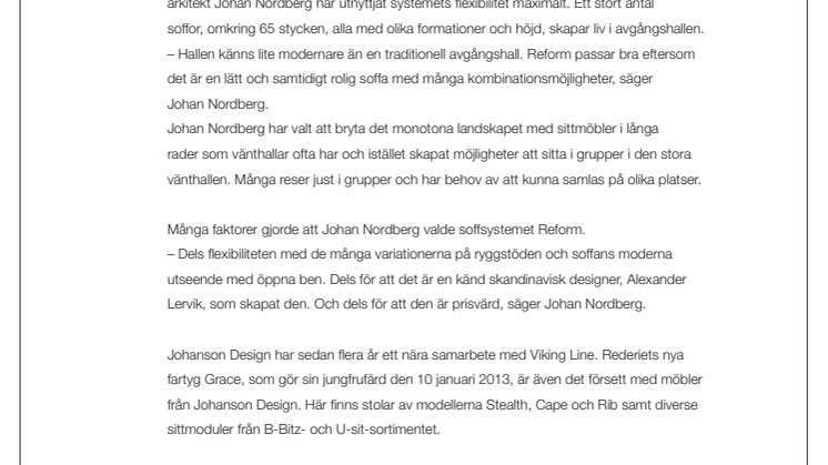 Johanson Design - "Innan du går ombord, sitt gärna ned."