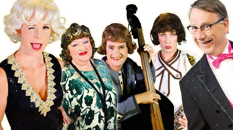 Musikalen Sugar/ I Hetaste laget fr v Marianne Mörck, Adde Malmberg, Birgitta Rydberg, Robert Rydberg. Sven Melander