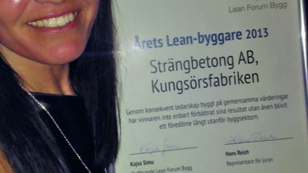 Strängbetong i Kungsör vinnaren av Årets Leanpris!