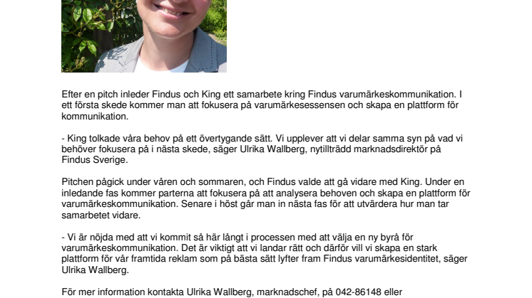 Findus och King inleder samarbete 
