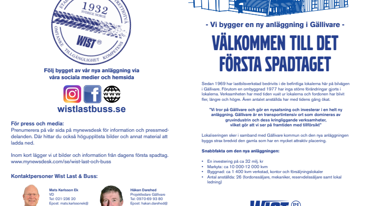 Infoblad ny anläggning i Gällivare