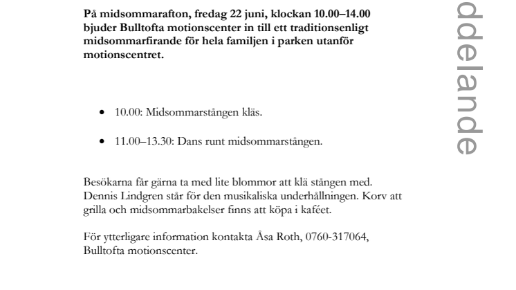 Midsommarfirande på Bulltofta