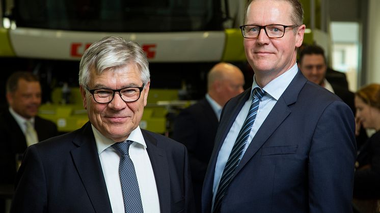 Danish Agros styrelseordförande Jörgen H. Mikkelsen med Danish Agros koncernchef Henning Haahr. 