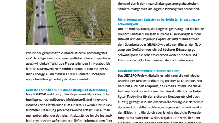 SIEAERO – die Lösung für eine gesamthafte Leitungsinspektion