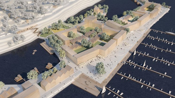 Modell_Flygvy 2_Stärnö Sjöstad