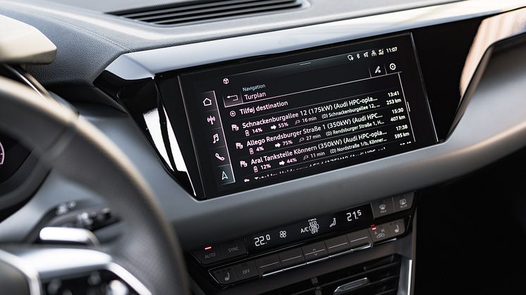 Audi e-tron ruteplanlægger turplan