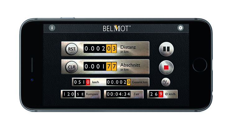 BELMOT RALLYE: Die App auf einen Blick