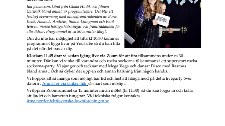 I år firar vi Rocka Sockorna digitalt!