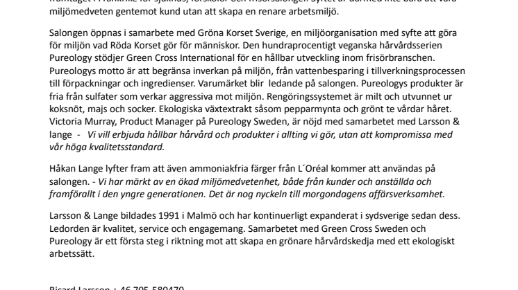 Klimatsmart salong i Västra Hamnen i Malmö
