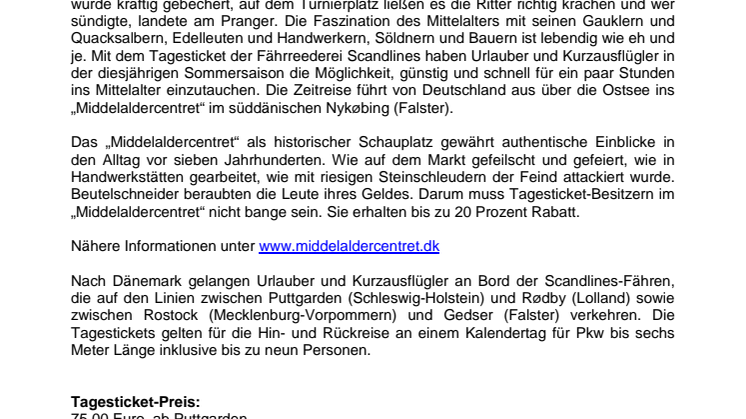 Sportliche Ritter, geschickte Handwerker, lebendiges Mittelalter