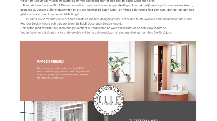 ELLE Decoration väljer sina Vedum-favoriter