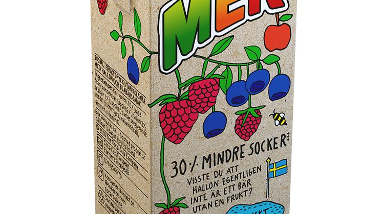 MER sugrör Hallon Blåbär