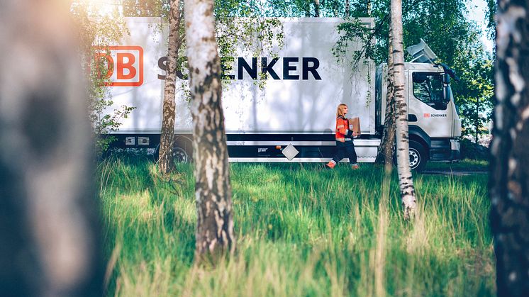 Teams-seminariet handlade om klimatsmarta godstransporter på väg. Bild: DB Schenker