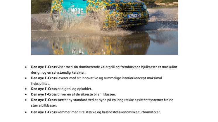 T-Cross – en Volkswagen i et nyt format