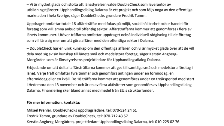 Nu ska Dalarnas företag bli bättre på offentlig upphandling
