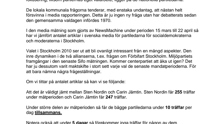 Valet 2010 – Kampen om Stockholm