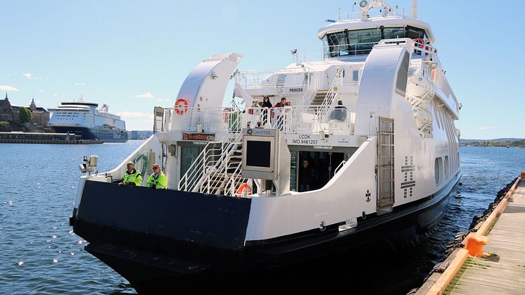 Prinsen er nylig ankommet Oslo etter ombygging til elektrisk drift i Horten.