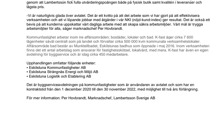 Lambertsson vinner nytt kommunavtal  