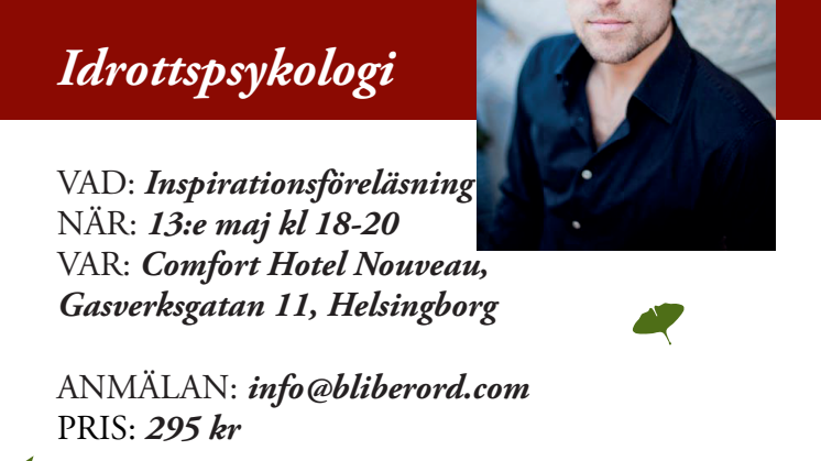 Träna tanken med Fredrik Weibull i Helsingborg 