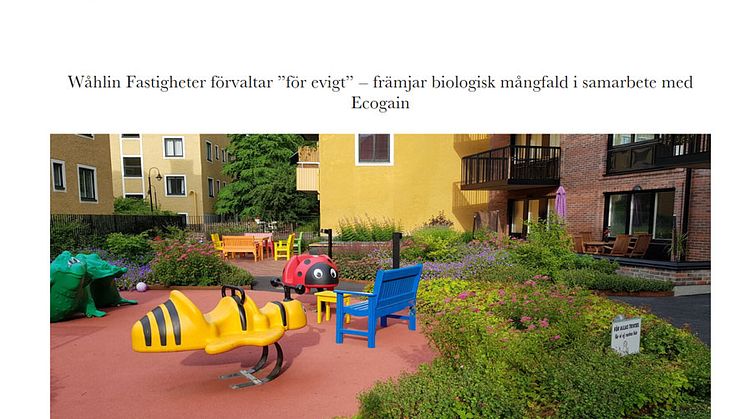 Vi främjar biologisk mångfald tillsammans med Ecogain
