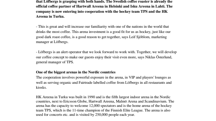 Finnish hockey and coffee lovers' best friend?