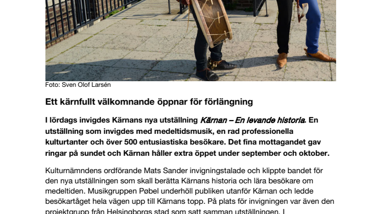 Ett kärnfullt välkomnande öppnar för förlängning