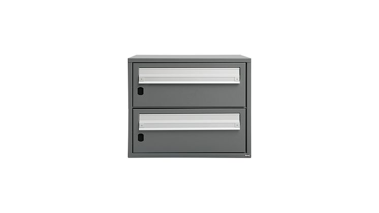 Renz Basic 701 postkasseanlæg - 2 fag - RAL 7012S_no lock