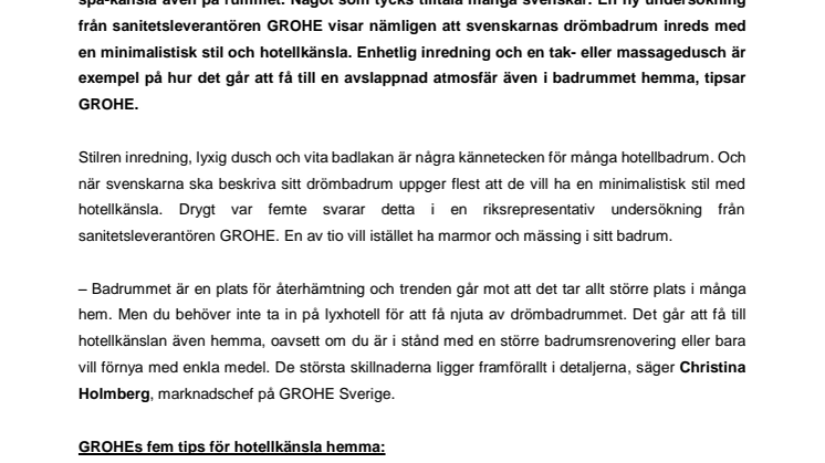 Så skapar du hotellkänsla i badrummet